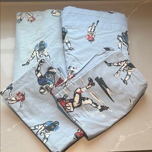 Pottery Barn Kids Vintage Varsity Organic Cotton Sheet Set - Full Size